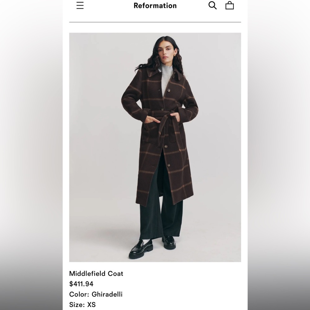 Reformation middlefield coat